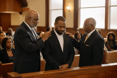 Deacon Commissioning Prayer in Church Interior
