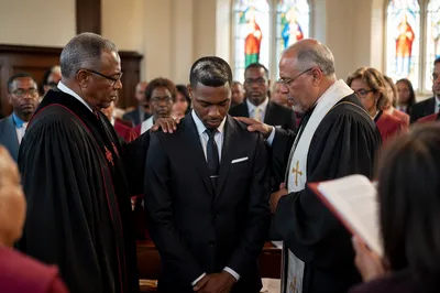 Deacon Blessing in Traditional Church Sanctuary