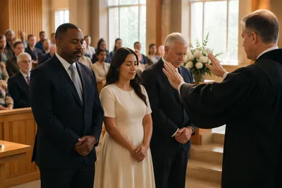 Deacon Commissioning in Bright Church Sanctuary