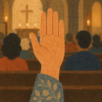 Open Palm Sign Language in Worship