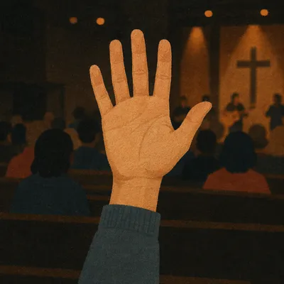 Open Palm Sign Language in Worship