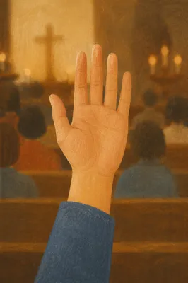 Open Palm Sign Language in Worship