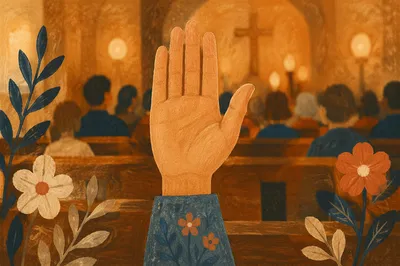 Open Palm Sign Language in Worship