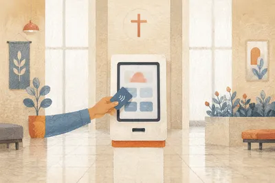Digital Giving Kiosk in Church Lobby