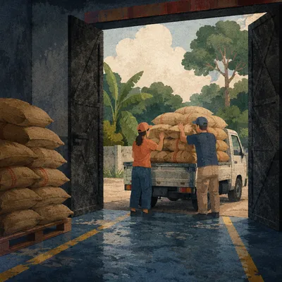 Volunteers Loading Disaster Relief Supplies Truck