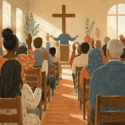 Diverse Congregation Worshiping in Morning Chapel