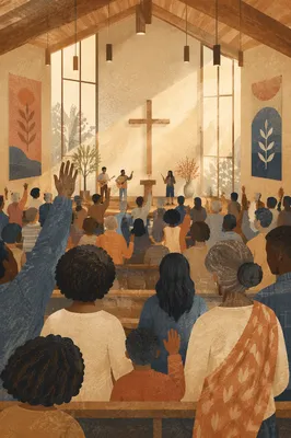 Diverse Congregation Worshiping in Morning Chapel