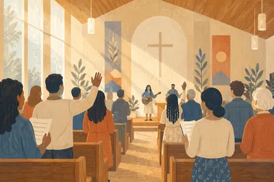 Diverse Congregation Worship in Morning Chapel