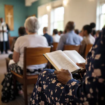 Diverse Congregation Worshiping in Chapel