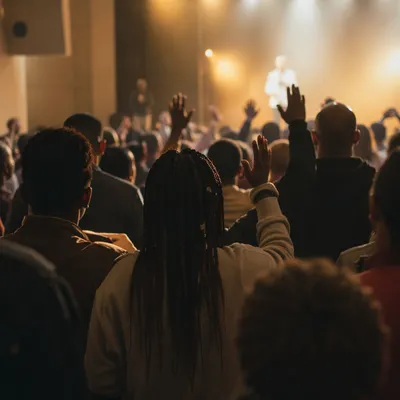 Diverse Congregation Worshiping in Warm Sanctuary