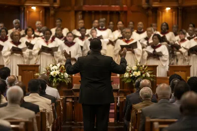 Diverse Congregation Worship in Warm Sanctuary