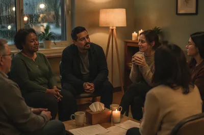 Support Group Meeting in Church Room