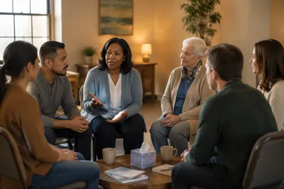 Compassionate Support Group in Church Meeting Room