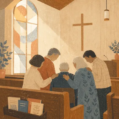 Elder Installation Prayer in Church Sanctuary