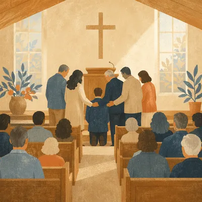 Elder Installation Prayer in Church Sanctuary