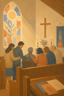 Elder Installation Prayer in Church Sanctuary