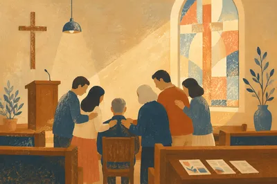 Elder Installation Prayer in Church Sanctuary