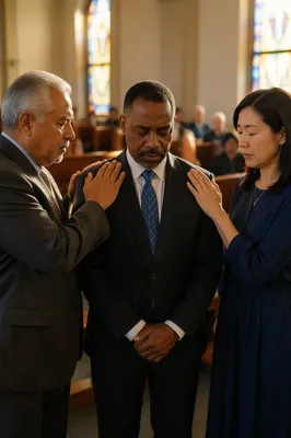 Elder Installation Prayer in Sunlit Sanctuary