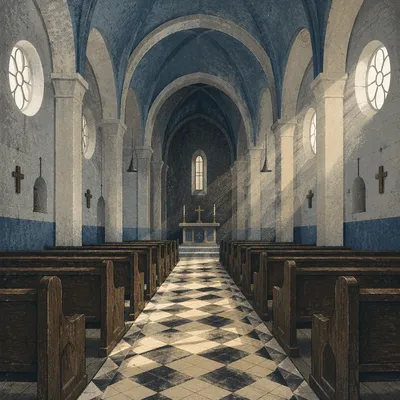 Empty Sanctuary in Quiet Morning Light