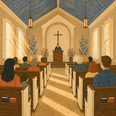 Empty Sanctuary in Golden Morning Light
