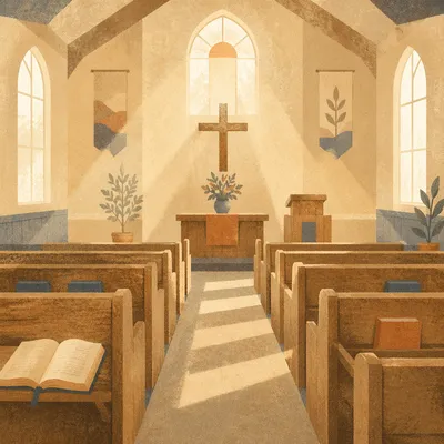 Empty Sanctuary in Gentle Morning Light