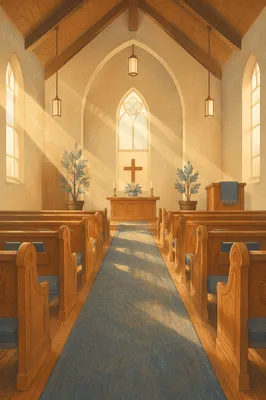 Empty Sanctuary with Morning Sunlight