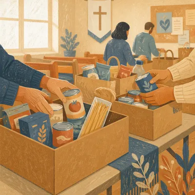 Church Food Drive Donation Boxes