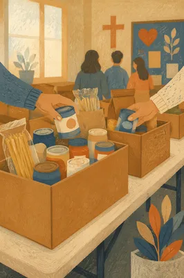 Church Food Drive Donation Boxes