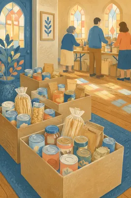 Church Food Drive Donation Boxes