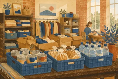 Church Food Pantry Donation Room Interior