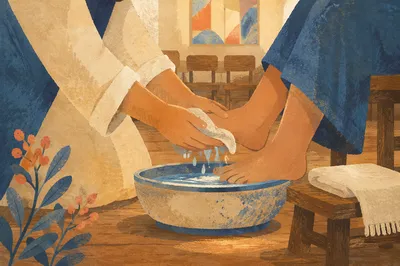Reverent Foot Washing Ceremony in Chapel