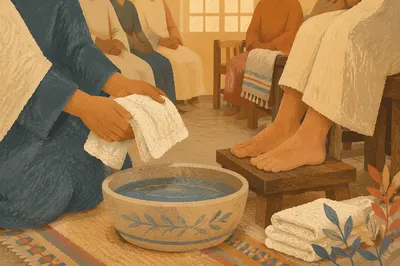 Reverent Foot Washing Ceremony in Chapel