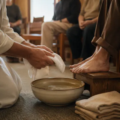 Humble Foot Washing Ceremony in Chapel