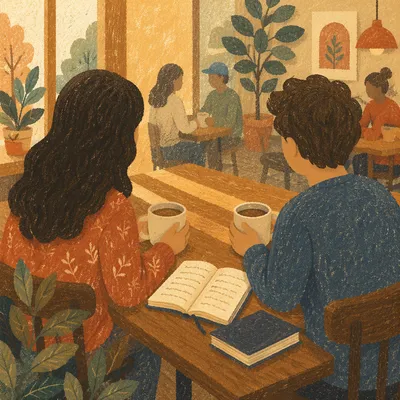 Warm Coffee Shop Faith Conversation