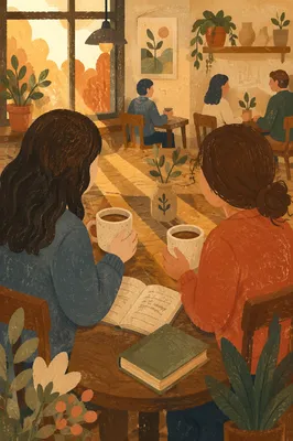 Warm Coffee Shop Faith Conversation
