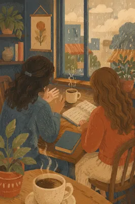 Warm Coffee Shop Faith Conversation