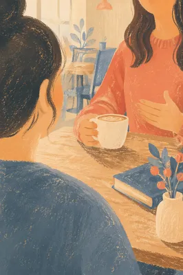 Warm Faith Conversation in Coffee Shop