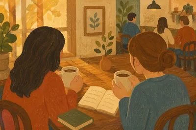 Warm Faith Conversation in Coffee Shop