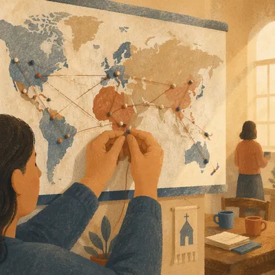 Global Mission Map with Prayer Pins