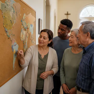 Church Mission Map with Global Prayer Pins