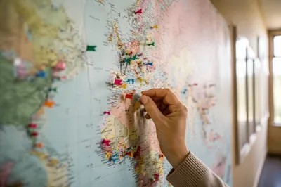 Church Mission Map with Global Outreach Pins