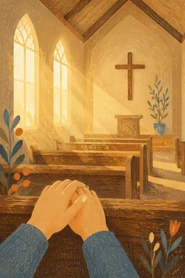 Golden Morning Light in Quiet Chapel