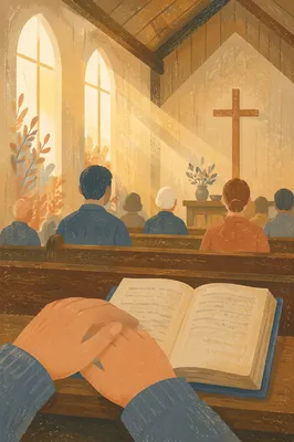 Golden Morning Rays in Quiet Chapel