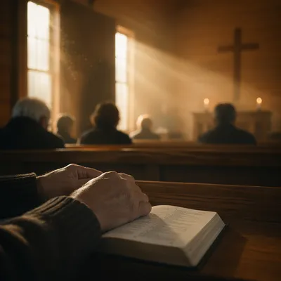 Golden Morning Light in Quiet Chapel