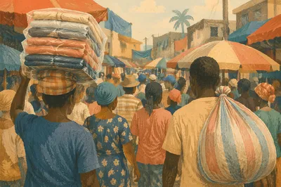 Church Volunteers Sharing Gospel Tracts at Market
