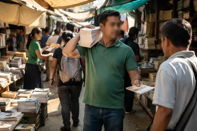 Church Volunteers Sharing Gospel Tracts at Market