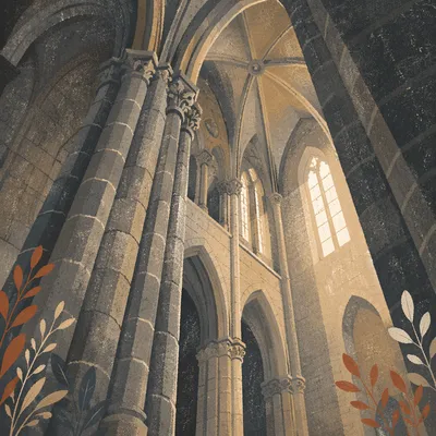 Soaring Gothic Church Vaulted Ceiling