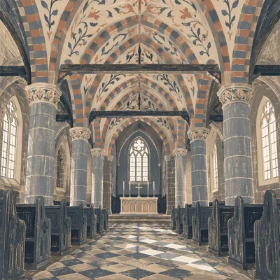 Gothic Sanctuary With Soaring Vaulted Ceiling