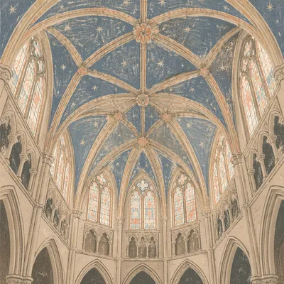 Gothic Church Ribbed Vault Ceiling