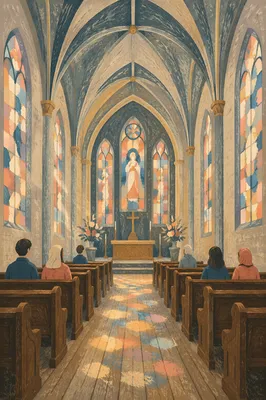 Gothic Sanctuary with Soaring Vaulted Ceiling